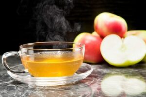 Thé et pommes riches en quercétine