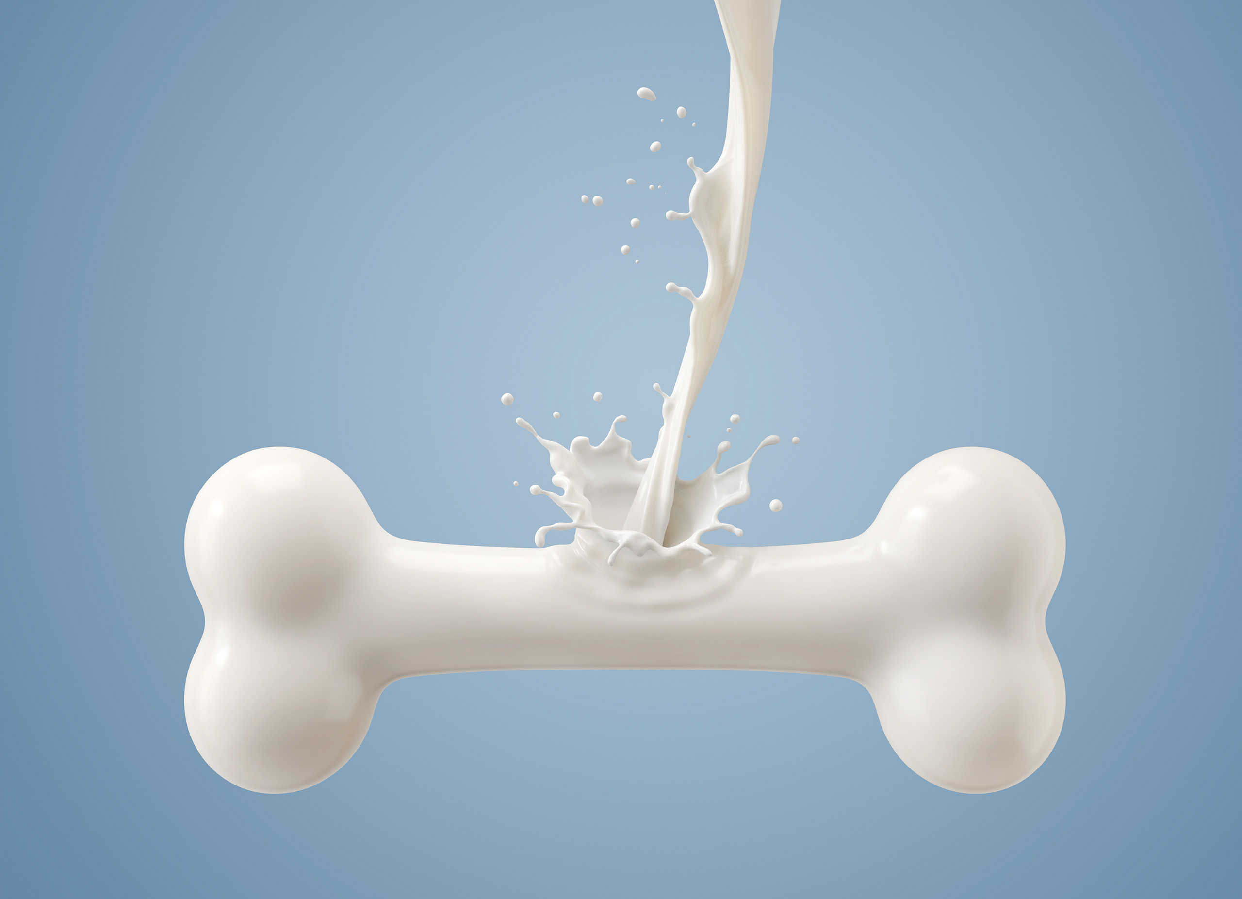 Illustration d'os et de produit laitier