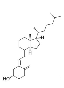 dessin simplifié d'une molécule de cholécalciférol