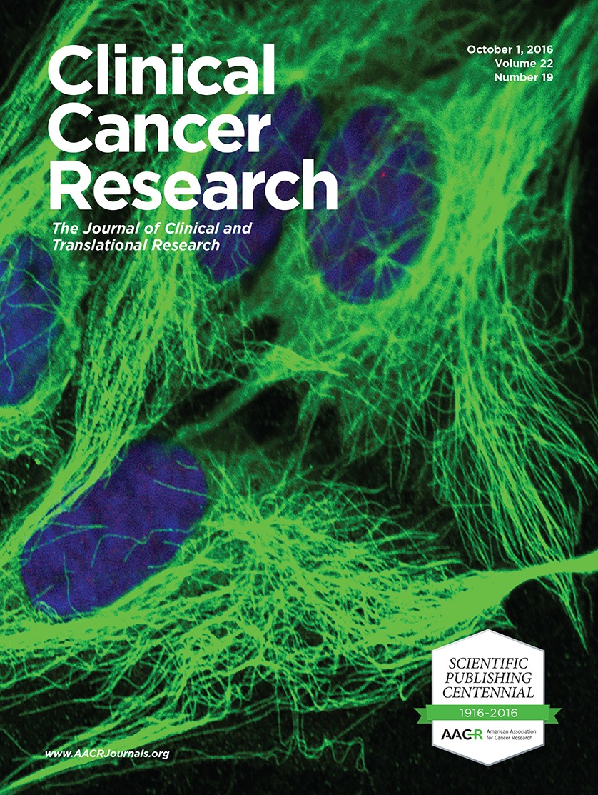 Couverture de la revue Clinical Cancer Research