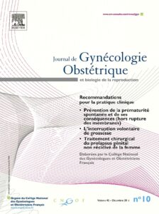 couverture du journal de gynécologie et obstétrique