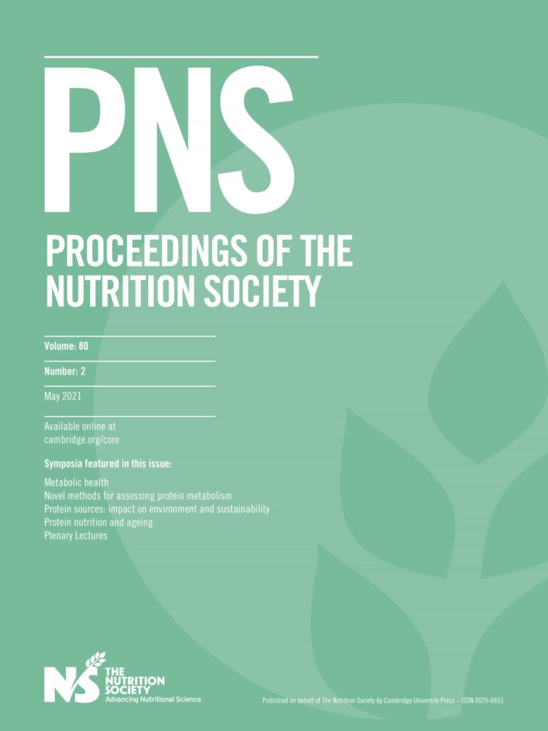 couverture du journal Proceedings Of The Nutrition